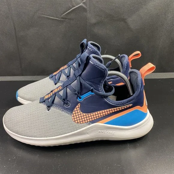 Nike Free TR8 Low Textile Trainers AJ7681-008 Blue/Orange/White Sz 10.5 - Picture 2 of 10